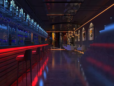 INDUSTRIAL LOFT BAR BAR 3d model