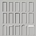 Various Door And Window Frame Designs In Different Architectural Styles 3d model