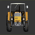 Deutz D 40 Yellow Tractor With White Roof Black Exhaust Pipe Large Wheels And Cabin