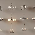 Chandeliers With Various Designs Including Candle Shaped And Round Bulb Styles