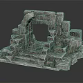 Ancient Stone Arch Structure Featuring Irregular Blocks And Architectural Steps