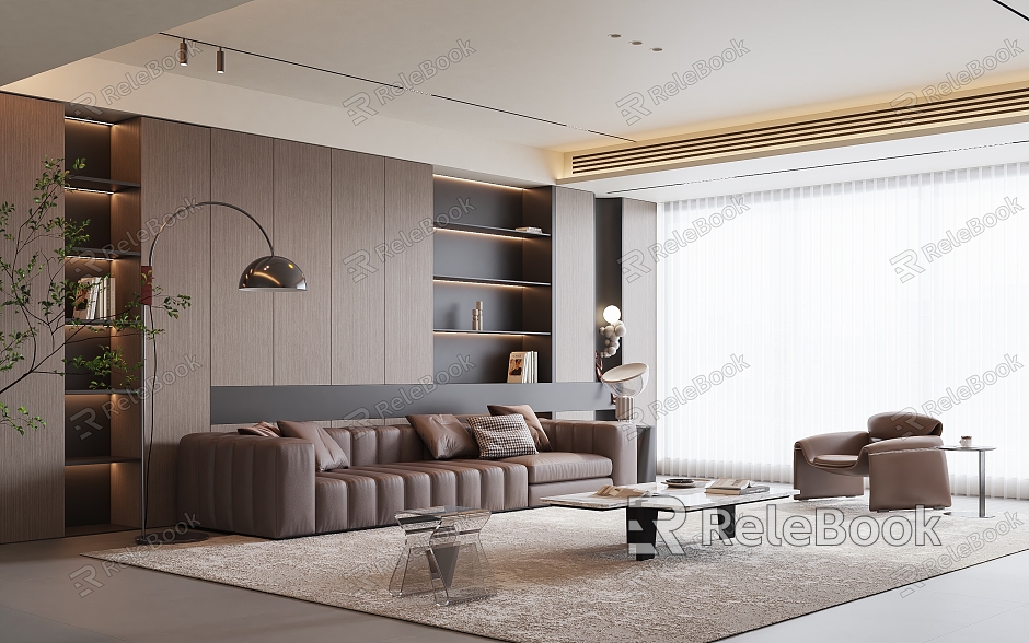 Italian Living Room Sofa Combination model