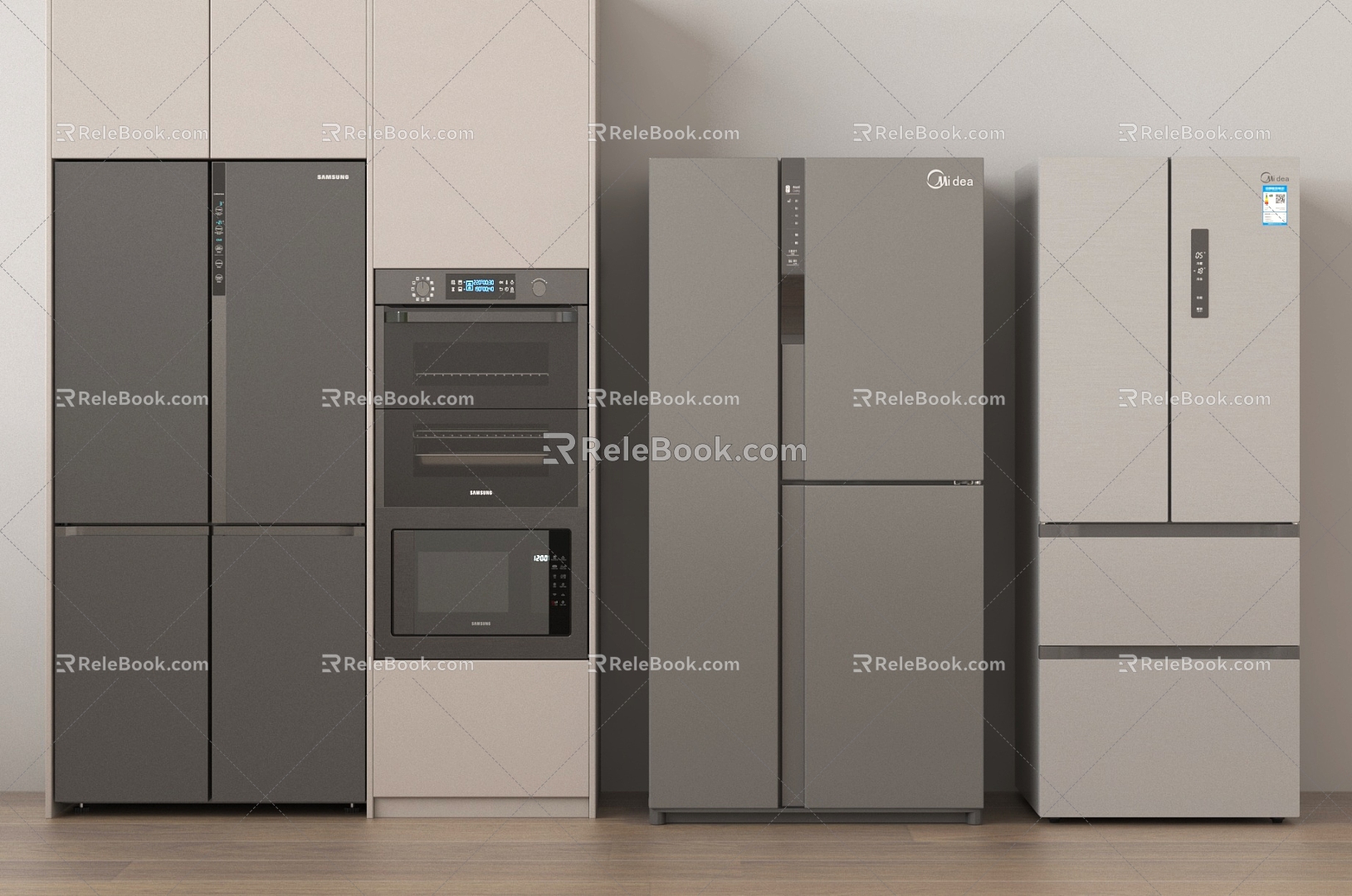 Refrigerator Double Door Refrigerator Three Door Refrigerator Double Door Refrigerator Smart Refrigerator 3d model