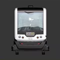Modern bus minibus minivan driverless bus school bus 3d model