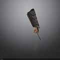 Leather And Metal Wrist Weapon With Decorative Silver Plates And Sharp Blade