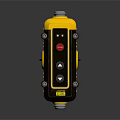 Yellow And Black Switch Panel With Control Buttons And Emergency Stop Function 3d model