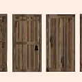 Solid Wood Hinged Doors With Different Panel Designs For Home Interior Use