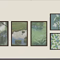 Cream Nordic Hanging Picture Combination 3d model