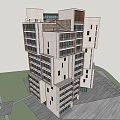 Modern High Rise Apartment Building With Contemporary Architectural Design And Glass Windows