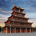 Chinese ancient building 3d model