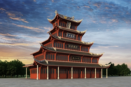 Chinese ancient building 3d model