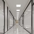 Modern Minimalist Naxin Technology Park Reception Lobby With Elegant Marble Brand Wall And Soft Lighting
