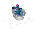 Modern drink ice cube cola ice bucket 3d model
