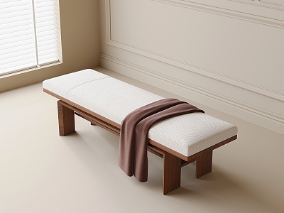 bed end stool bench 3d model