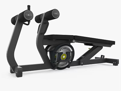 Black Fitness Training Equipment with Adjustable Roller and Comfortable Pad for Core Strength Workout at Home 3d model