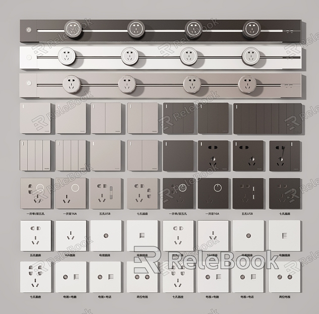 Modern socket outlet switch model