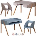 Table and Chair Combination Desk Table Children's Chair 3d model