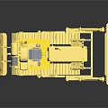 Heavy Duty Yellow Bulldozer With Tracks Blade Cab And Reflective Surface