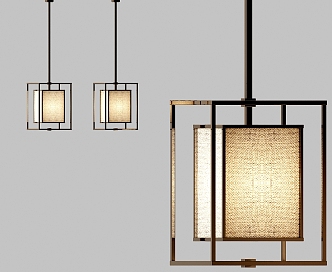 New Chinese Chandelier 3d model