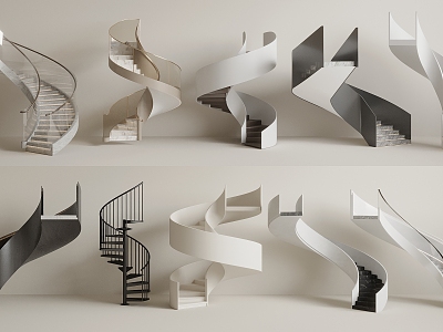 spiral staircase arc staircase model