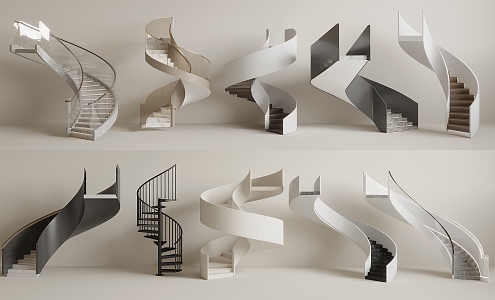 spiral staircase arc staircase 3d model