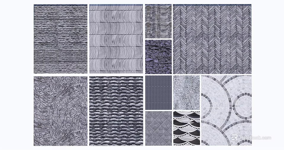 Creative Garden Decorations With Various Textured Patterns And Artistic Designs 3d model