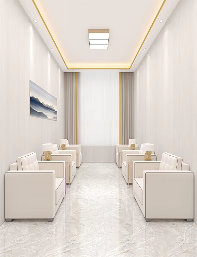 Modern Reception Room 3d model