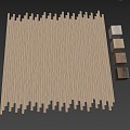 Modern parquet floor 3d model