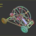 Children's Toy Car With Large Spoke Wheel Structure And Frame For Kids Play
