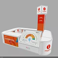 Sign In Kiosk With Interactive Display Screen And Info Graphic Panel 3d model