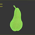 Single Juicy Ripe Organic Yellow Pear With Brown Spots On Gray Background