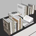 Modern Books Magazines Display With Stacked Open Copies And Various Designs