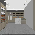 Wine and Tobacco Store Interior with Moutai Section and Shelves of Alcohol Products