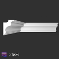 White Architectural Decorative Molding With Intricate Layered Design For Home Interior