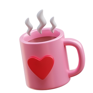 Coffee Love Drink Hot Drink Cartoon Drink 3d model