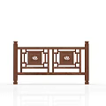 New Chinese Railing 3d model