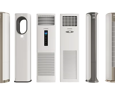 Tower Air Conditioner Fans With Various Modern Designs for Home and Office Use 3d model