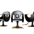 Modern Luxury Black Massage Chairs With Gold Base And Ergonomic Contemporary Design