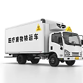 Industrial Equipment Medical Waste Transport Vehicle with Warning Signs for Safe Handling