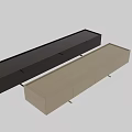Modern TV Stand Design With Sleek Surface Storage Cabinets And Metal Support Legs