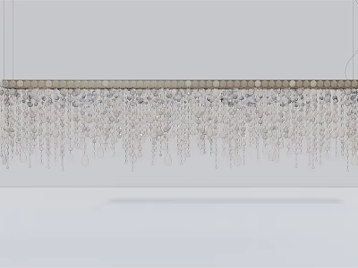Sparkling Crystal Chandelier Design With Elegant Cascading Beads And Hanging Pendants 3d model