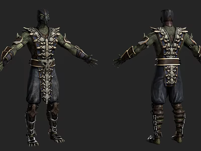 Game Fantasy Character With Intricate Armor And Detailed Outfit Design 3d model