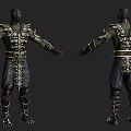 Game Fantasy Character With Intricate Armor And Detailed Outfit Design 3d model