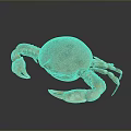 Red Spotted Crab With Vibrant Claws Close Up On Dark Isolated Background 3d model