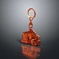 Stylish Copper Truck Keychain Fashion Accessory For Clothing And Bags