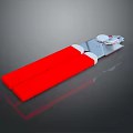 Adjustable Red Wrench Hardware Tool With Silver Metal Body And Non Slip Grip
