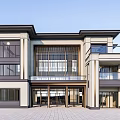 Modern Detached Villa With Three Story Structure Large Windows Balconies And Stone Exterior
