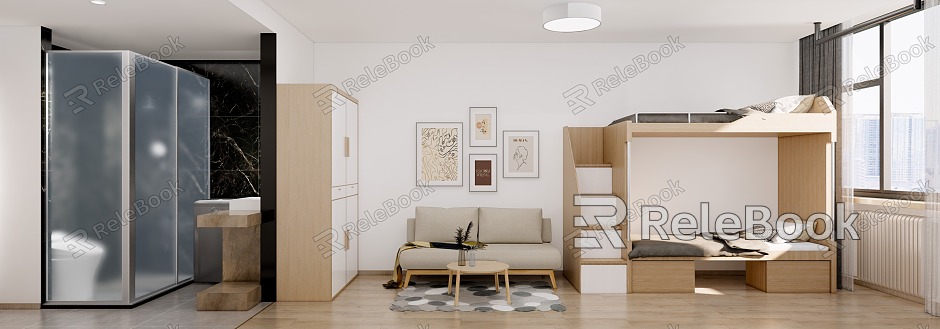 Nordic Apartment Single Apartment Rental Apartment model