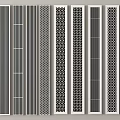 Various Modern Air Conditioner Vent Designs with Striped and Geometric Patterns 3d model