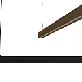 Modern Minimalist Pendant Lights Wooden Long Strip And Black Panel Featuring CREATI Design